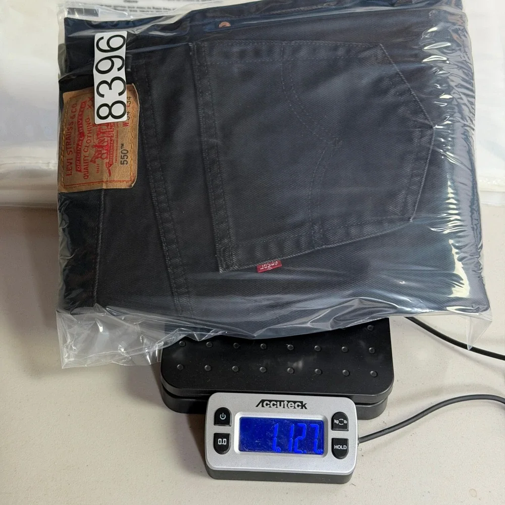 Vintage Levis 550 Relaxed Fit Jeans Mens W34 L34 Black Denim Pants‎ Y2K